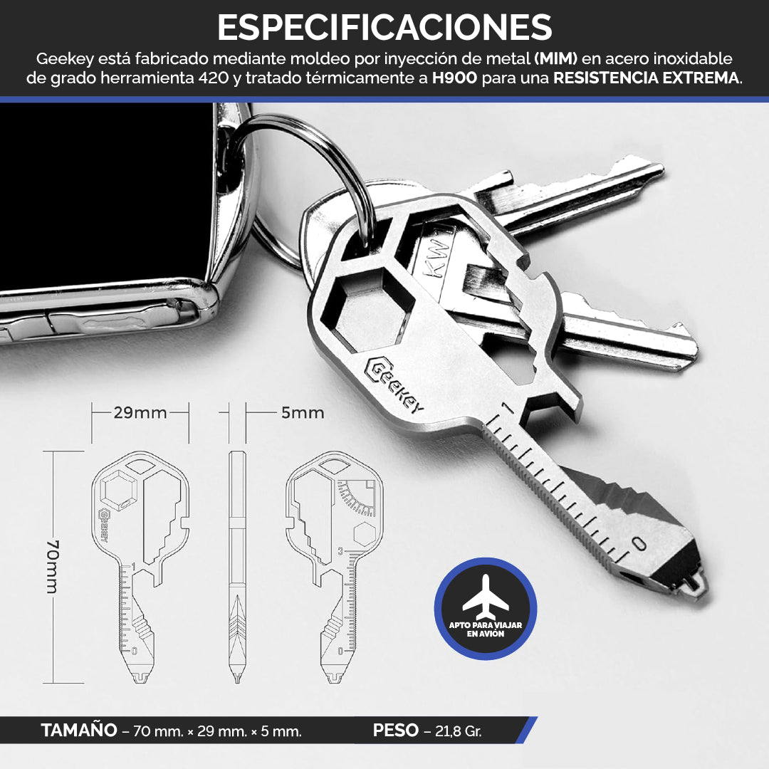 Llavero multiherramienta – Herramienta EDC con más de 16 funciones