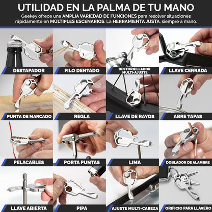 Llavero multiherramienta – Herramienta EDC con más de 16 funciones